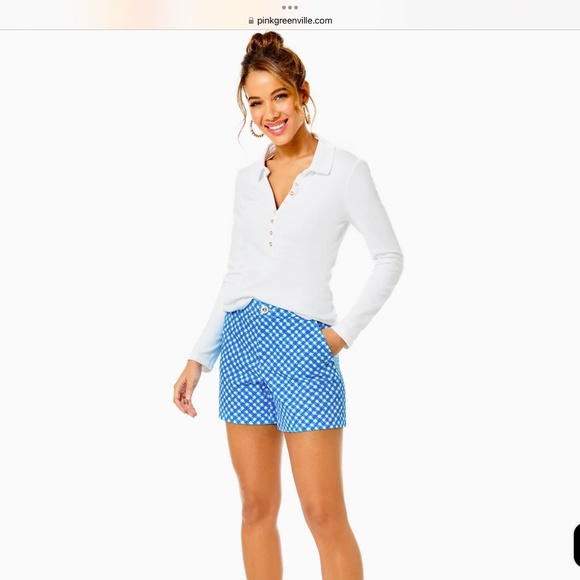 NWT NIB Lilly Pulitzer® Women's Gretchen High Rise Shorts Boca